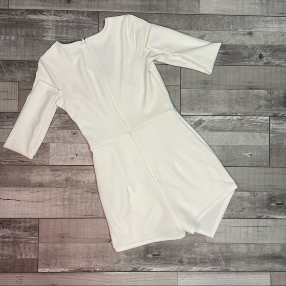 Lulus Babe Heaven Long Sleeve Asymmetric Envelope Hem Romper - Picture 3 of 14